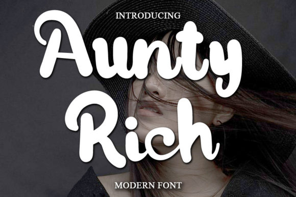 Aunty Rich: A Handwritten Font for Creative Design