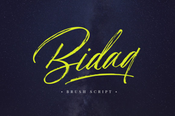 Bidaq: A Modern Brushed Handwritten Font for Magic