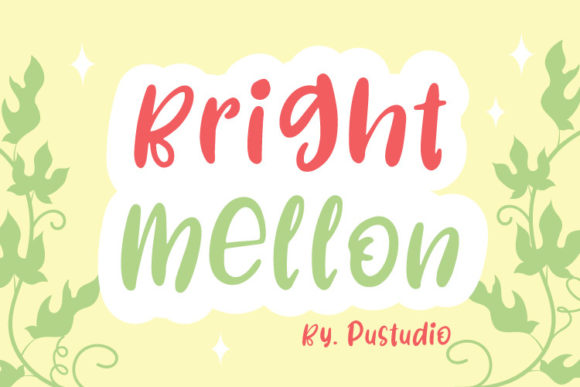 Bright Mellon: A Casual Paint Brushed Display Font