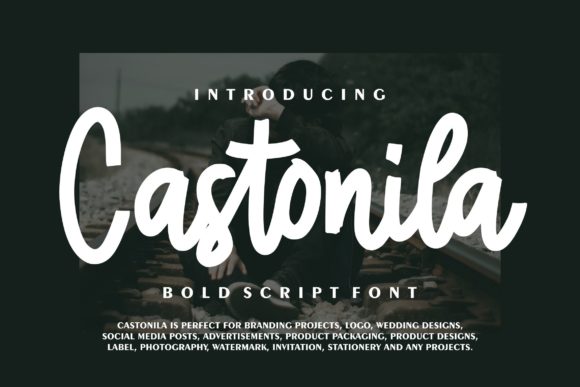 Castonila: A Paint Brushed Script Font for Design