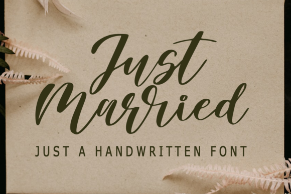 Just Married: Elevating Typography with a Trendy Paint Brushed Script