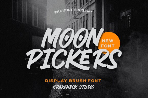 Moon Pickers: A Textured Display Font for Urban and Vintage Designs
