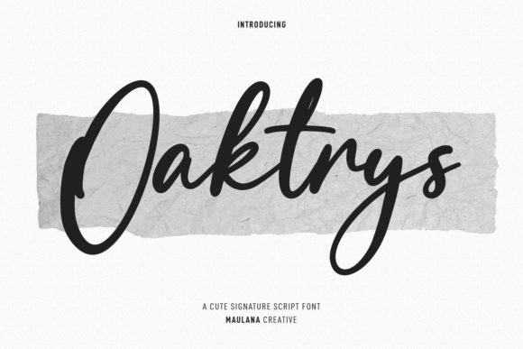 Oaktrys: Elevating Visual Identity with Authentic Paint Brushed Typography