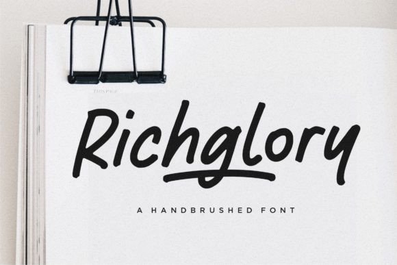 Richglory: A Modern Hand-Brushed Font for Every Creator