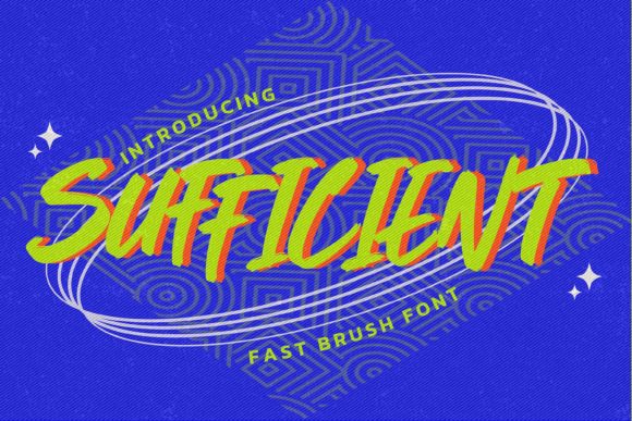 Sufficient: A Brushed Display Font That Delivers Exactly What You Need